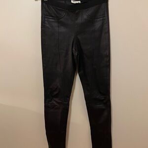 Black Genuine Leather Leggings